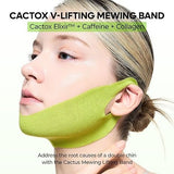 Dr.Melaxin CACTOX V-Lifting Mewing Band – Cactox + Caffeine + Collagen Double Chin Lifting Band for Sagging Jawline & Facial Puffiness 8 pcs (2 pcs)